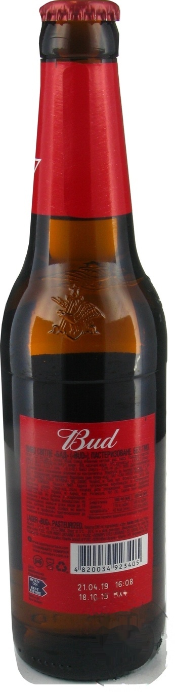 

Пиво Bud светлое 5% 0,33л