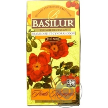 Tea Basilur rose hip black loose 100g cardboard packaging - buy, prices for MegaMarket - photo 4