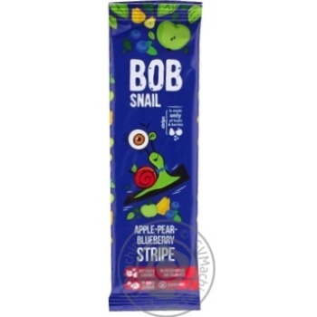 Конфеты Bob Snail яблочно-грушево-черничный страйп 14г купить, цены на МегаМаркет - фото 1