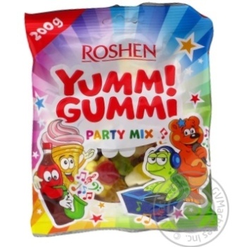 Конфеты Roshen Yummi Gummi Party mix 200г купить, цены на МегаМаркет - фото 1