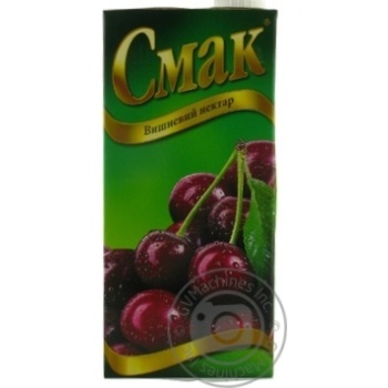 Reconstituted nectar with sugar Smak cherry tetra pak 1000ml Ukraine - buy, prices for MegaMarket - photo 1