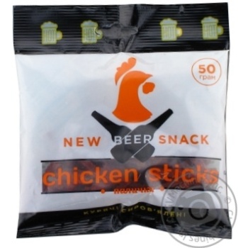 Палички New Beer Snack Курячі с/в 50г х20 купить, цены на МегаМаркет - фото 1