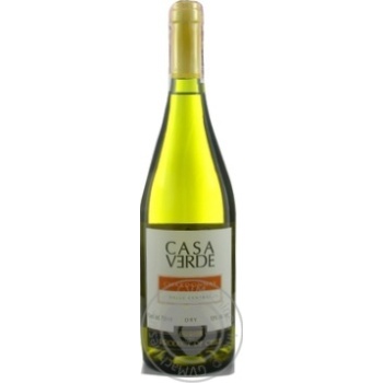 Wine chardonnay Casa verde white dry 13% 750ml glass bottle Chili - buy, prices for MegaMarket - photo 1