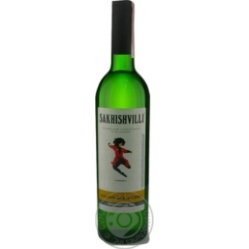 Wine Sakhishvilli Alazani valley white semisweet 9-13% 750ml glass bottle Ukraine - buy, prices for MegaMarket - photo 1