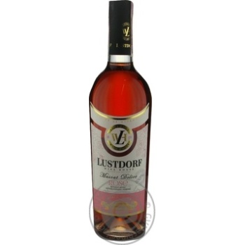 Wine muscat Lustdorf pink semisweet 9-13% 750ml glass bottle Ukraine - buy, prices for MegaMarket - photo 1