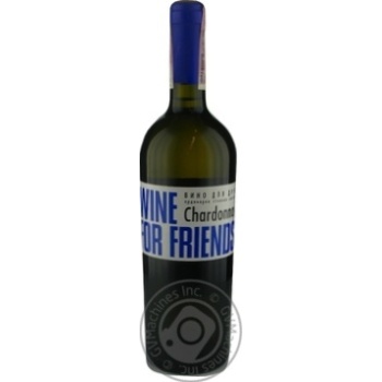 Вино Wine For Friends Chardonnnay біле н/солодке 0.75л х6 купить, цены на МегаМаркет - фото 1