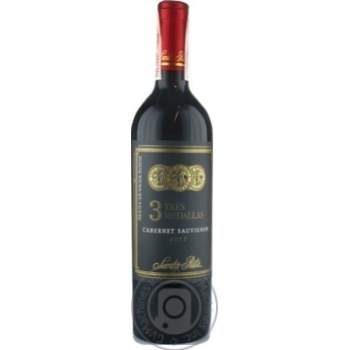 Вино Tres Medallas Cabernet Sauvignon червоне сухе 0,75л х3 купити, ціни на МегаМаркет - фото 1