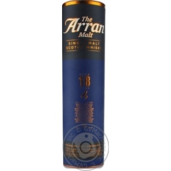 Віскі The Arran Malt 18років 46% у тубусі 0,7л купити, ціни на МегаМаркет - фото 1