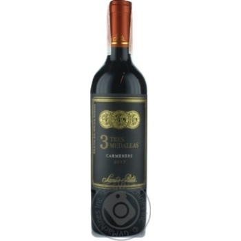 Вино Tres Medallas Carmenere червоне сухе 0.75л х6 купить, цены на МегаМаркет - фото 1