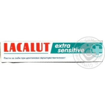 Зубная паста Lacalut Extra Sensitive 75мл купить, цены на МегаМаркет - фото 1