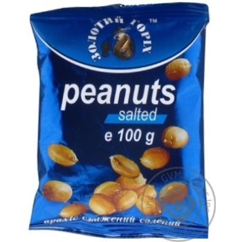 Snack peanuts Zolotyy horikh salt salt 100g - buy, prices for MegaMarket - photo 1