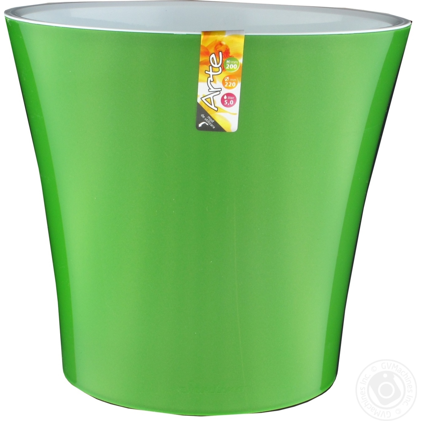 

Вазон Santino Arte зелено-білий 5л