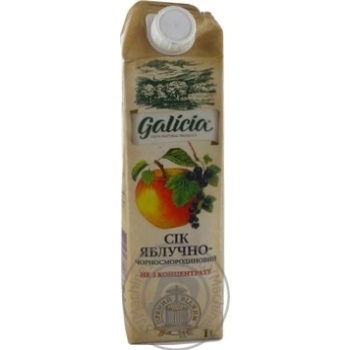 Galicia apple-black currant juice 1l - buy, prices for MegaMarket - photo 1