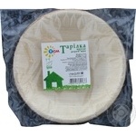 Тарілка TCM Natural дерев`яна D 17см 3шт х10