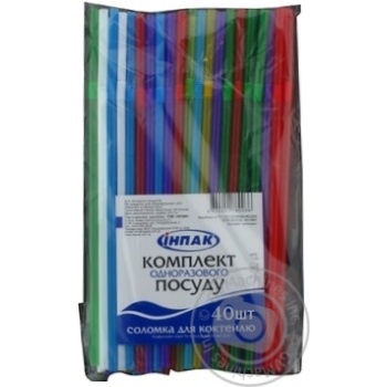 Straws Inpak for drinks 40pcs - buy, prices for MegaMarket - photo 1