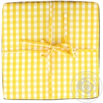 Pillow for Chairs 33*33cm Squared Yellow - buy, prices for ULTRAMARKET - photo 2