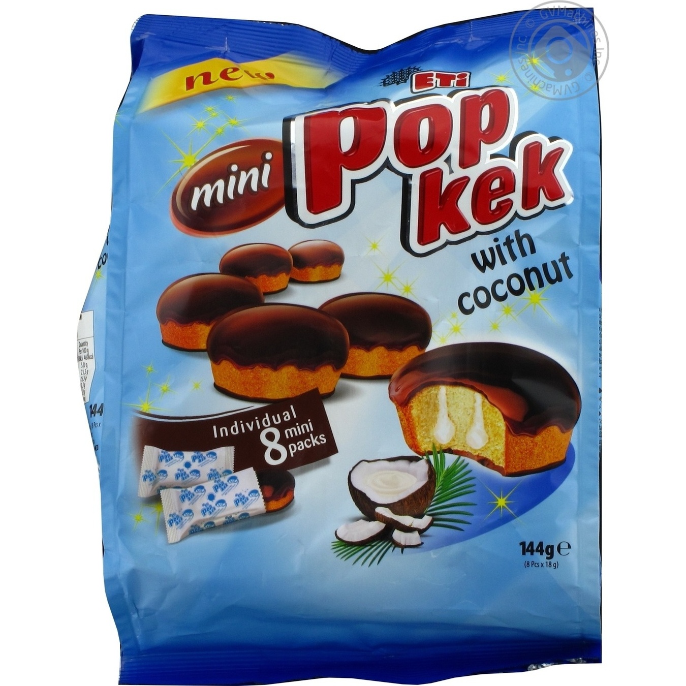 

Кексы Eti Pop kek мини с кокосовым соусом 8*18г 144г
