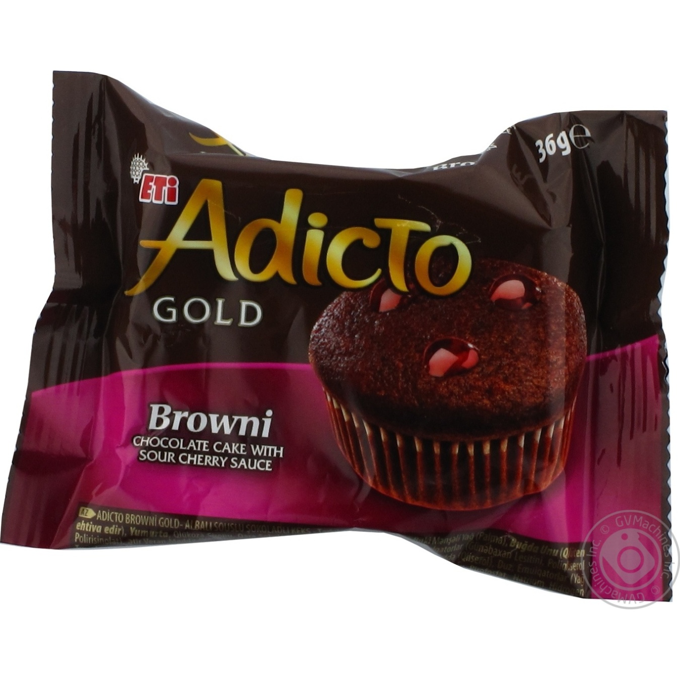 

Кекс Eti Adicto Gold Browni шоколадный с вишневым соусом 36г