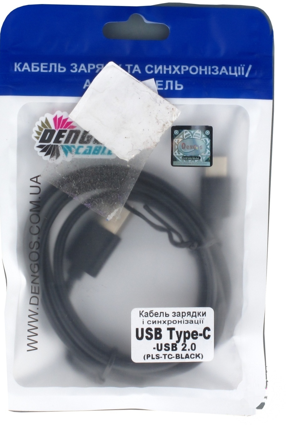

Кабель зарядки и синхронизации Dengos USB Type-C USB 2.0 1м PLS-TC-Black