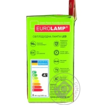 Лампа Eurolamp светодиодная А60 8W E27 3000K - купить, цены на Auchan - фото 2