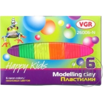 Пластилин VGR 6 цветов - купить, цены на ULTRAMARKET - фото 1