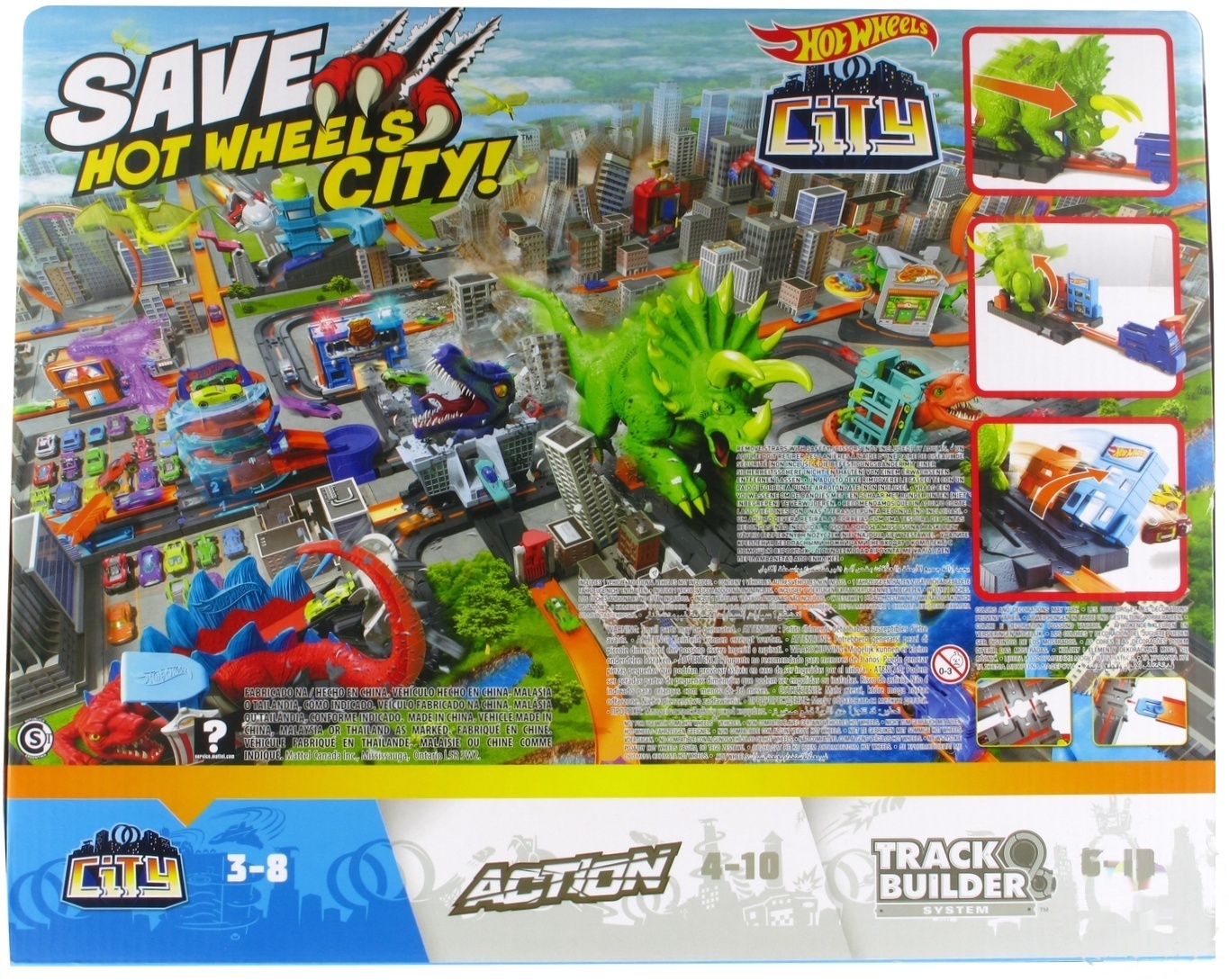 

Игровой набор Hot Wheels Опасный Трицератопс Трек для машинок