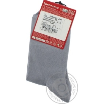 Brestskie Classic Gray Men's Socks 25s - buy, prices for - photo 2