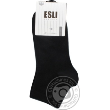 ESLI Classic Black Man's Socks 25s - buy, prices for - photo 1