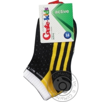 Conte-kids Active Black And Yellow Children's Socks 14s - buy, prices for - photo 1