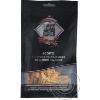 Mix & GO dried and salted blue whiting and squid 32g