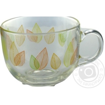 Banquet Malaga Leaves Cup Glass 435ml - buy, prices for ULTRAMARKET - photo 1