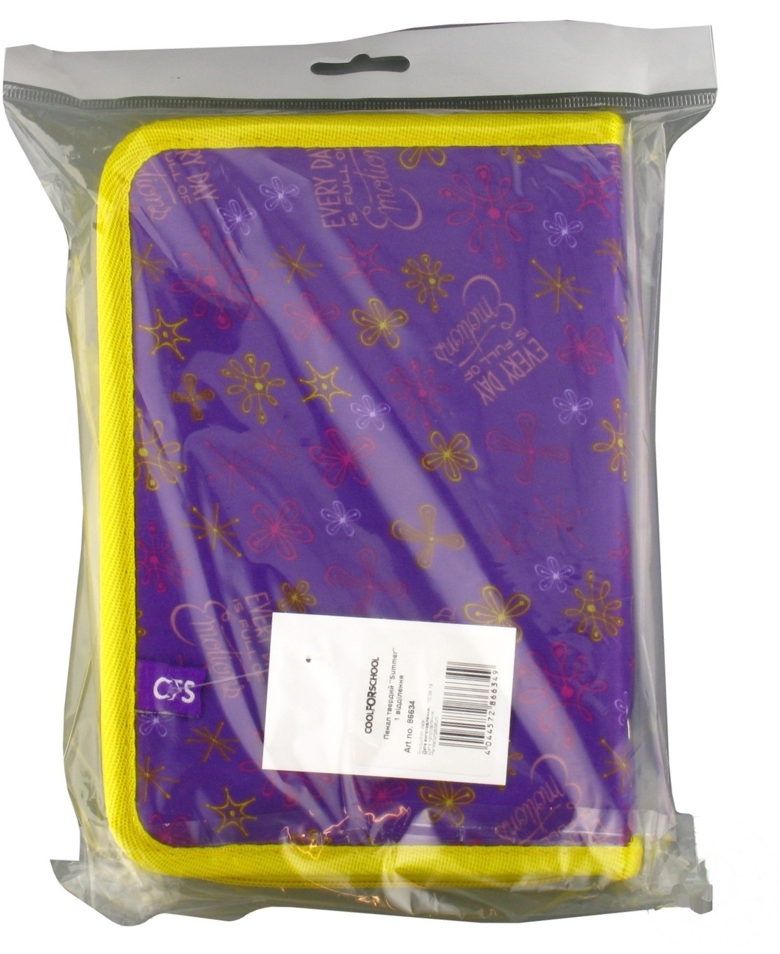 

Пенал Cool For School Summer твердый 1 отделение CF86634