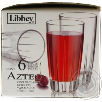 Aztec Glasses Set 0.473l 6pc - buy, prices for MegaMarket - photo 2