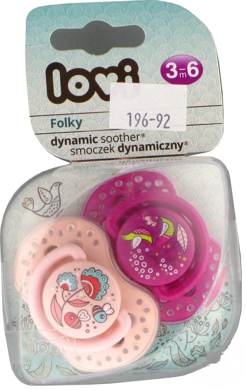 

Пустышка Lovi Folky динамическая 3-6мес 2шт