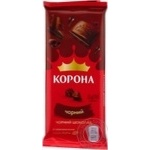 Шоколад Корона чорний без добавок 85г