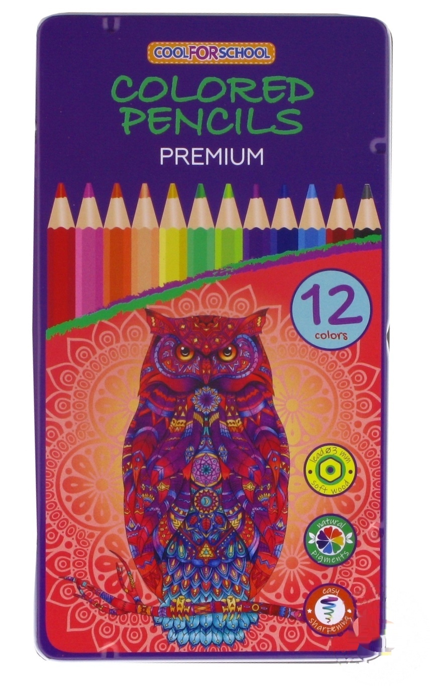 

Карандаши цветные Cool For School Premium 12 цветов