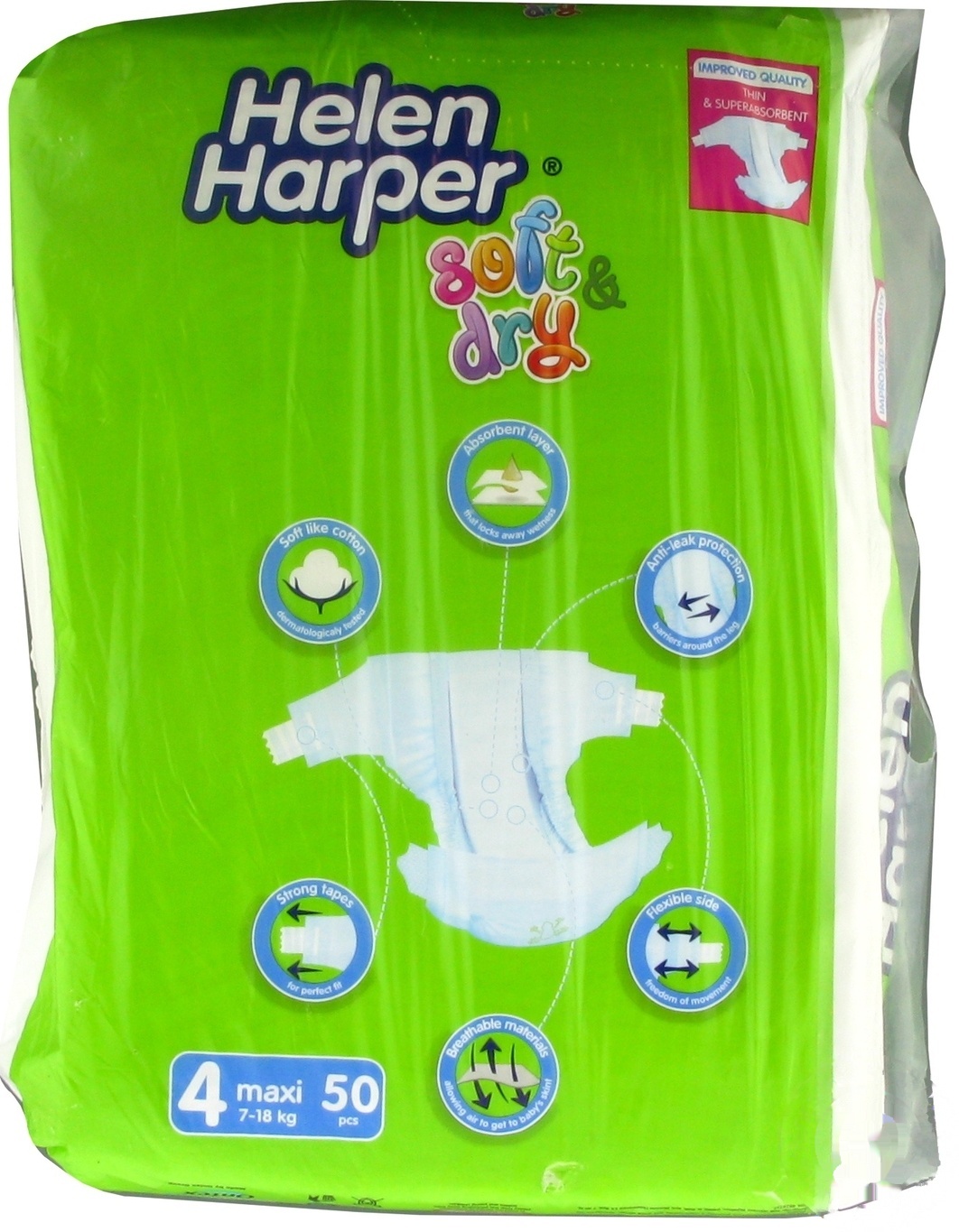 

Подгузники Helen Harper Soft&dry 4 maxi 7-18кг 50шт