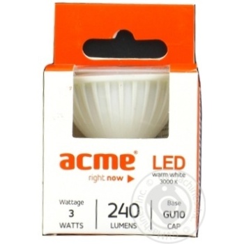 Acme Led SMD 3W3000K25h240lmGU10 Led Lamp - buy, prices for NOVUS - photo 3