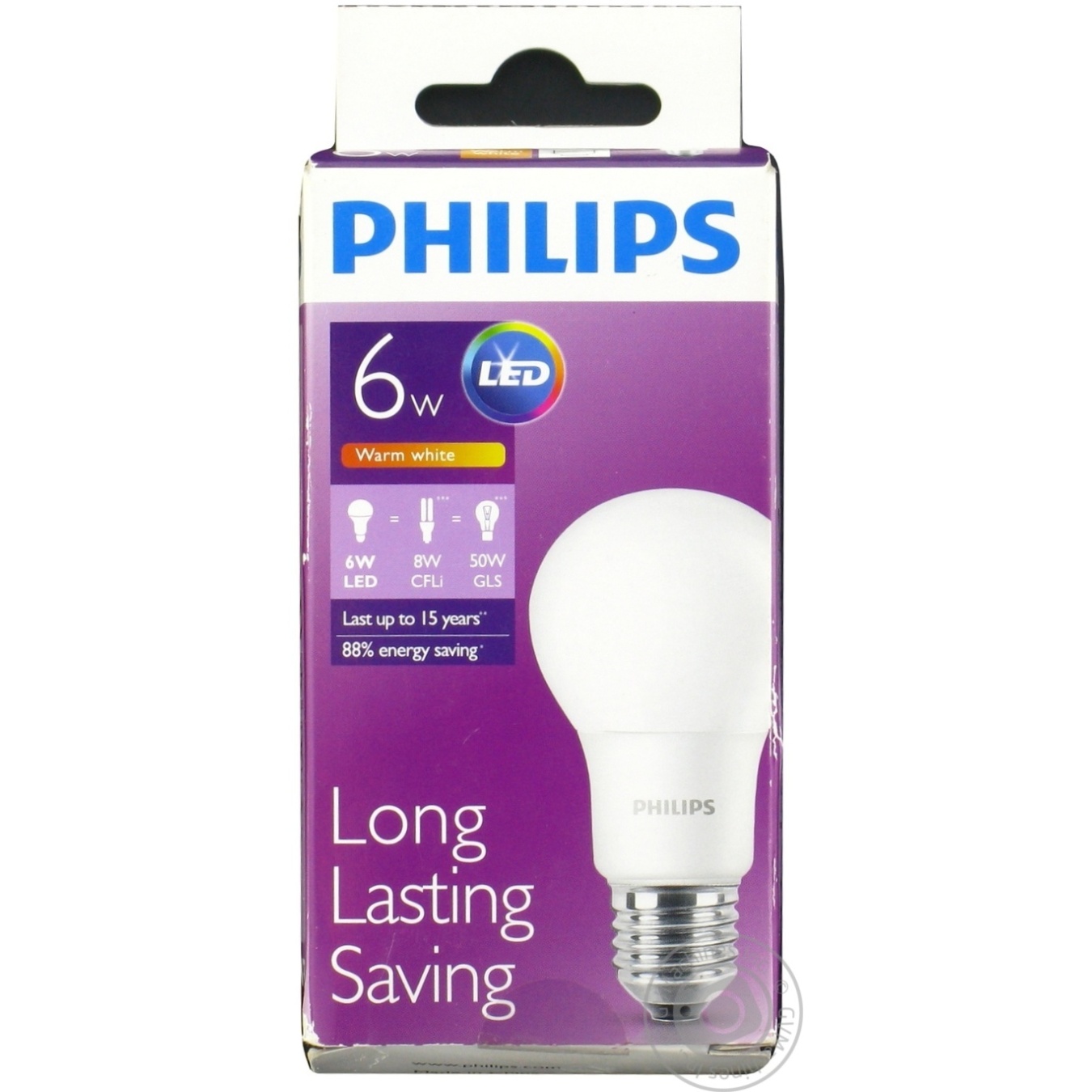 Lampa Svitlodiodna Philips Ledbulb E27 6 50w 230v 3000k A60 Pf Dostavka Na Dom Ot Magazina Zakaz Ua