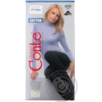 Колготки женские Conte Elegant Cotton Comfort неро 6р 400ден - купить, цены на Восторг - фото 2