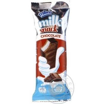 Пирожное бисквитное Milino Milk Snack Шоколад с кремом c цельным молоком глазированное 30г - купить, цены на КОСМОС - фото 2