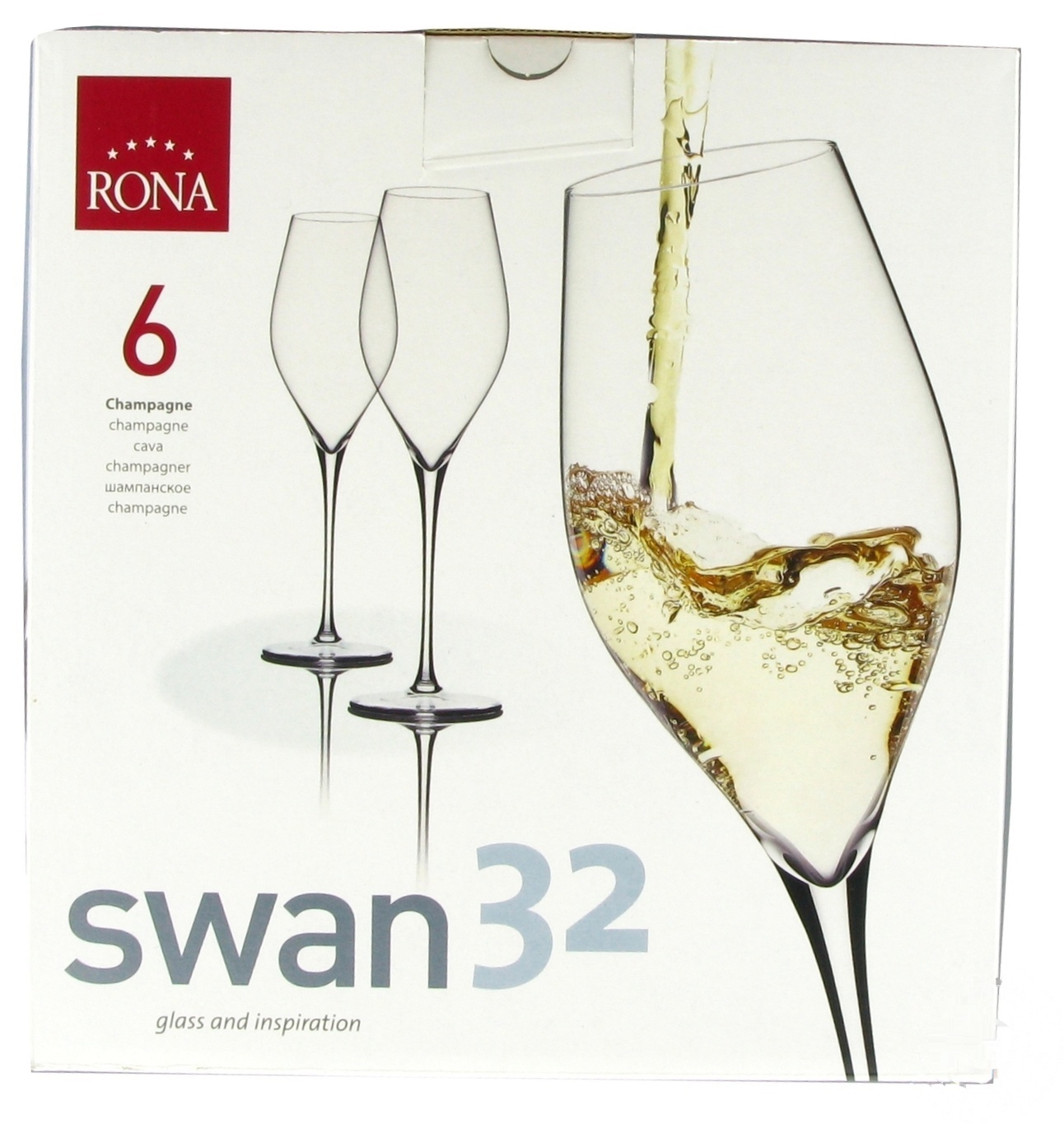 

Набор бокалов Rona Swan для шампанского 6шт 320мл