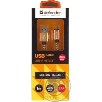 Кабель Defender Pro USB 2.0 AM-MicroBM 1м - купить, цены на NOVUS - фото 1