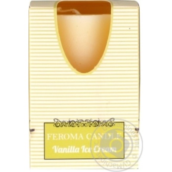 Candle Feroma Rustic Cylindrical Beige With Vanilla Aroma Candle 55x8cm - buy, prices for - photo 2