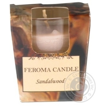 Свеча Feroma Candle Сандал бежевая арома стопка - купить, цены на - фото 2