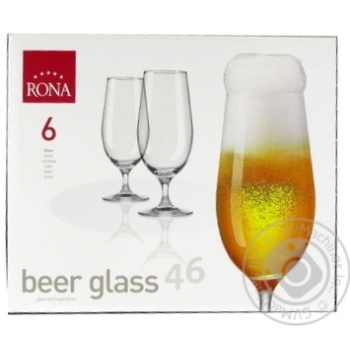 Rona Вeer Set of Beer Glasses 6pcs 460ml - buy, prices for WINETIME - photo 2