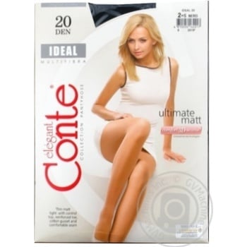 Conte Elegant Ideal 20 Den Nero Women's Tights Size 2 - buy, prices for NOVUS - photo 3