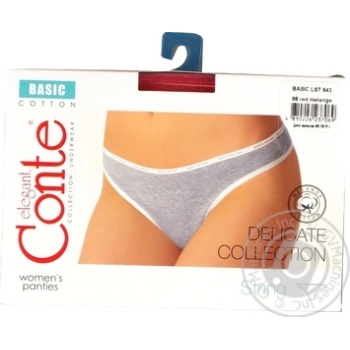 Conte Elegant Basic Red Melange Women's Panties 98/L