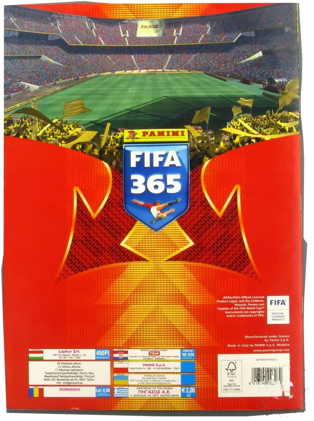 

Альбом Panini Fifa 365