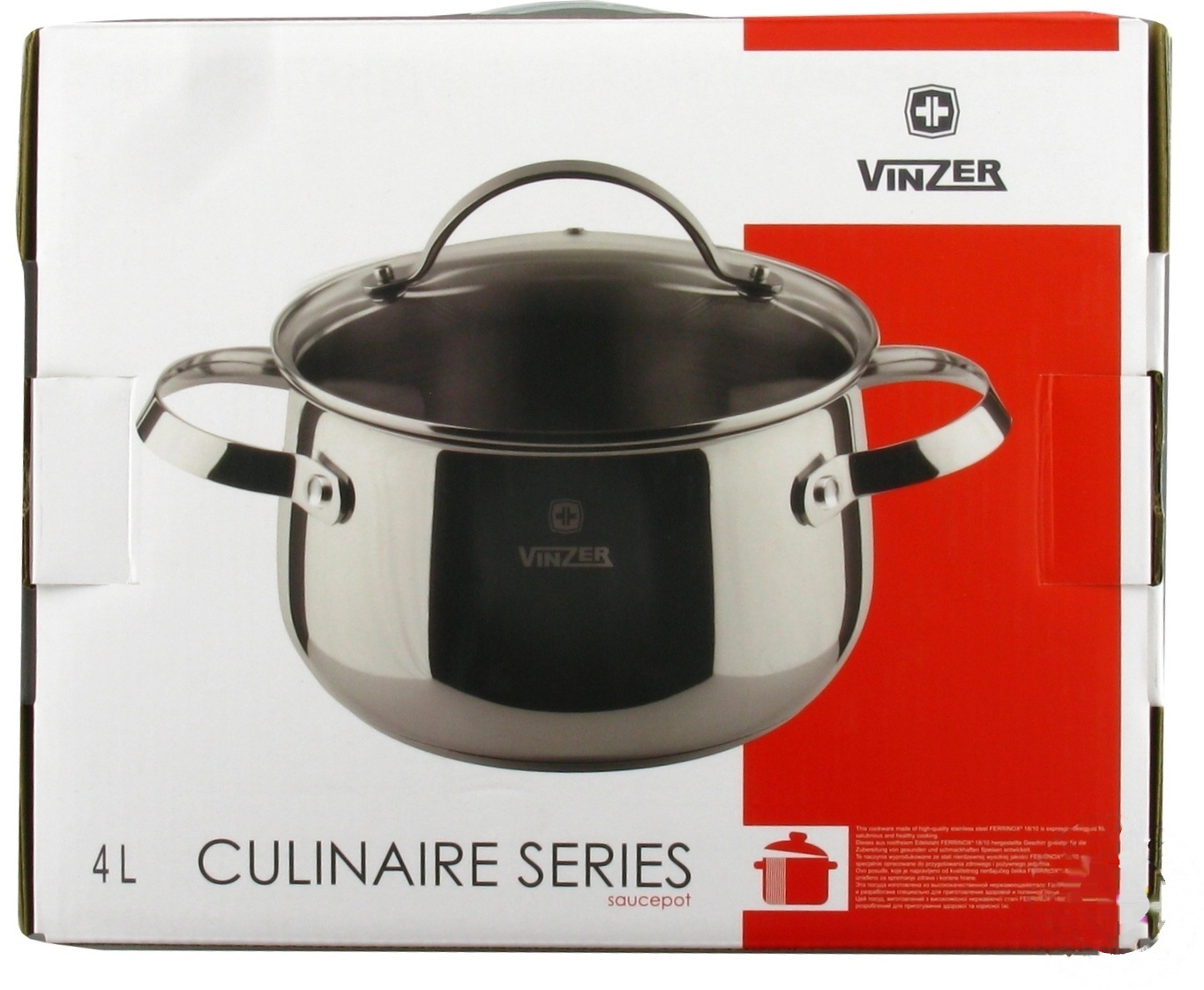 

Кастрюля Vinzer Culinaire с крышкой 20X12см 3,5л